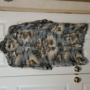 Pierre Cardin 2XL Hawaiian Style Short Sleeve Shirt Blues